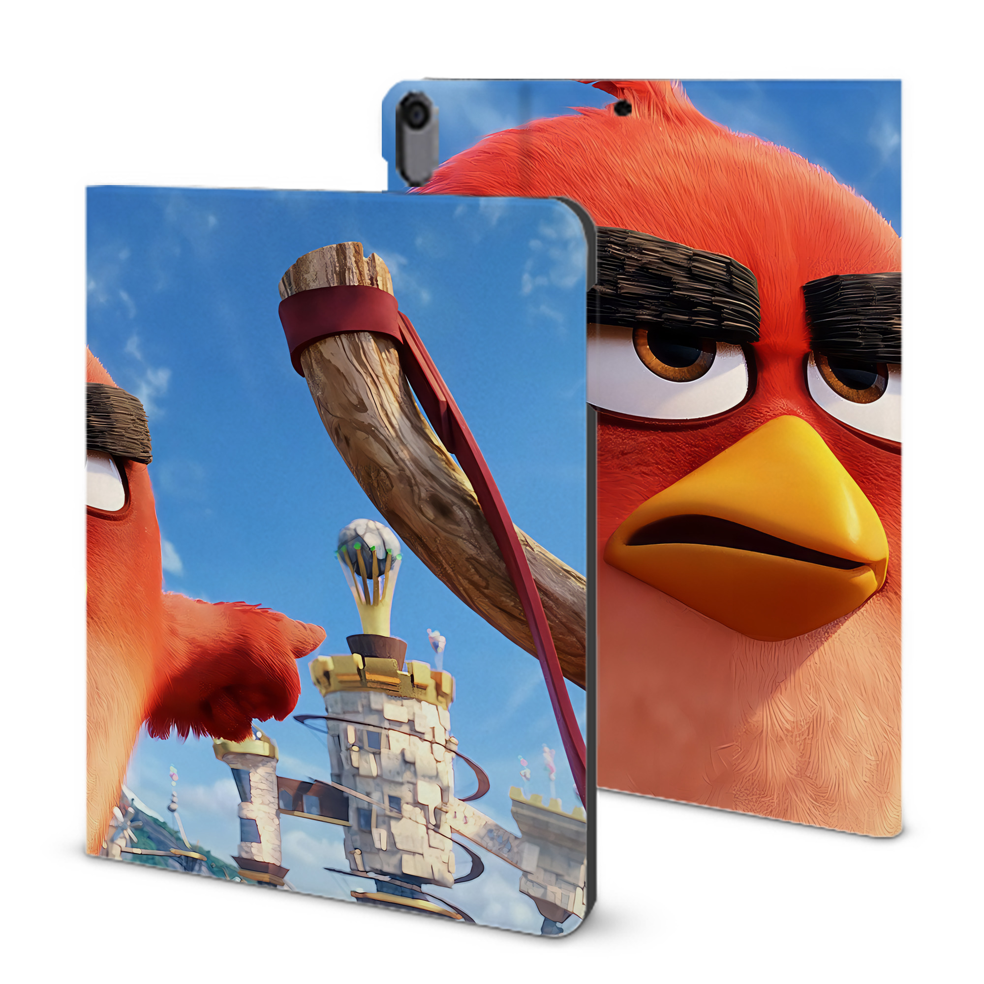 （画像用） Angry Birds アングリーバード IPad ケース ブック型 PUレザー TPU 耐衝撃 軽量 薄型 ペン収納なし 全面保護 IPad 各モデル対応